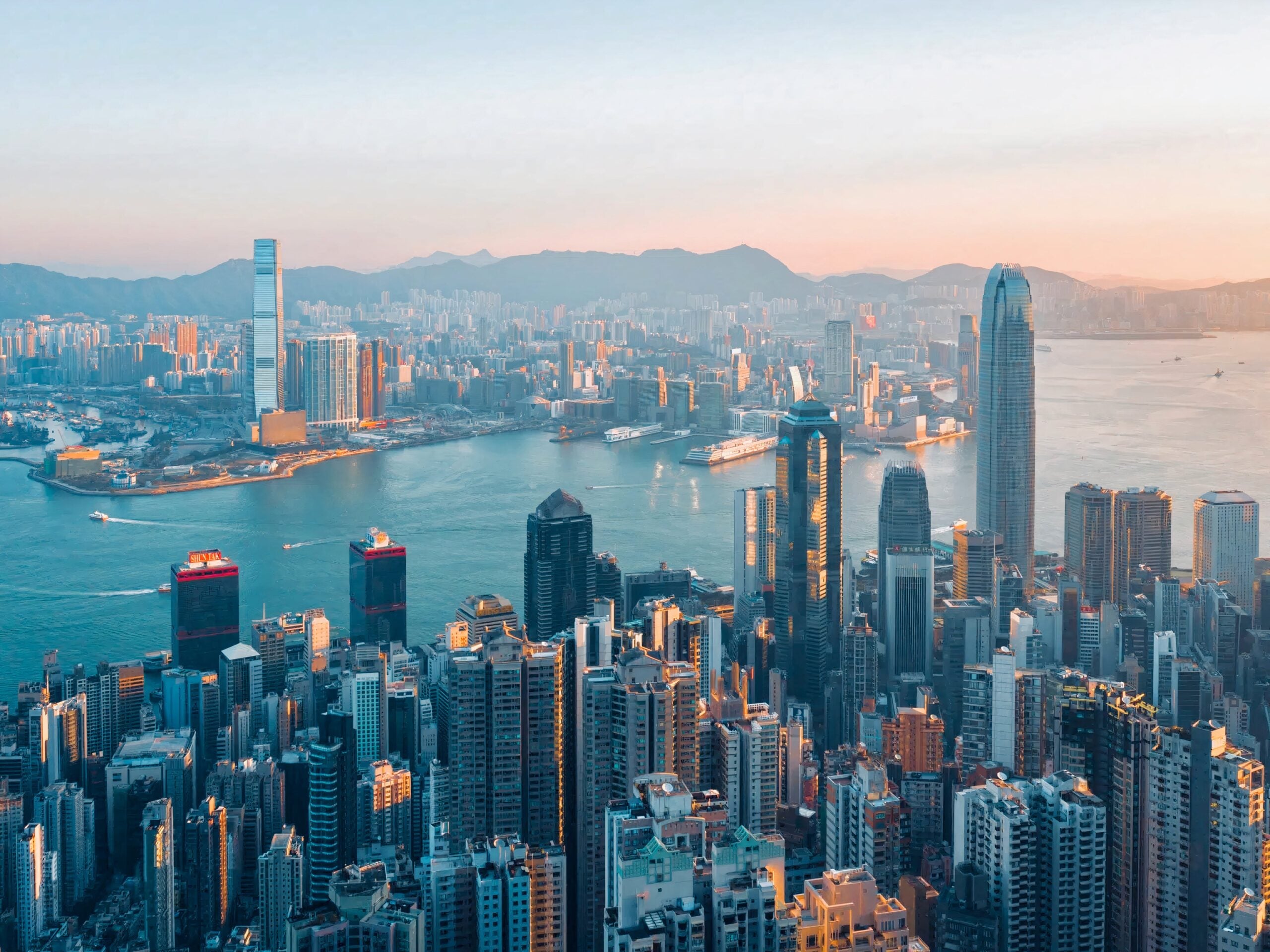 Hong Kong harbour and property skyline