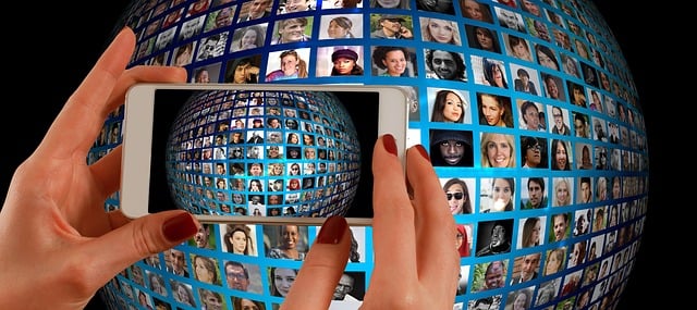 An image illustrating a smartphone screen displaying a Google Ads campaign with enlarged, prominent mobile-friendly ad designs