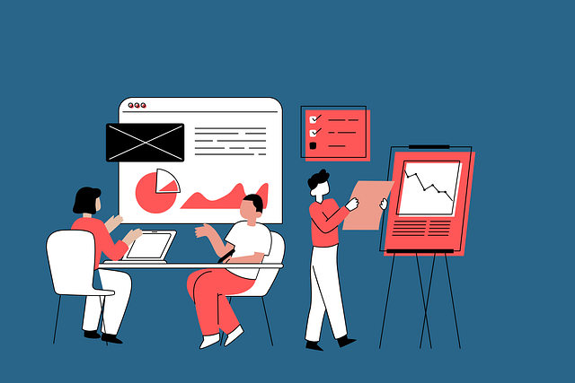 An image showcasing a diverse team of seasoned SEO professionals collaborating in a sleek, modern office environment