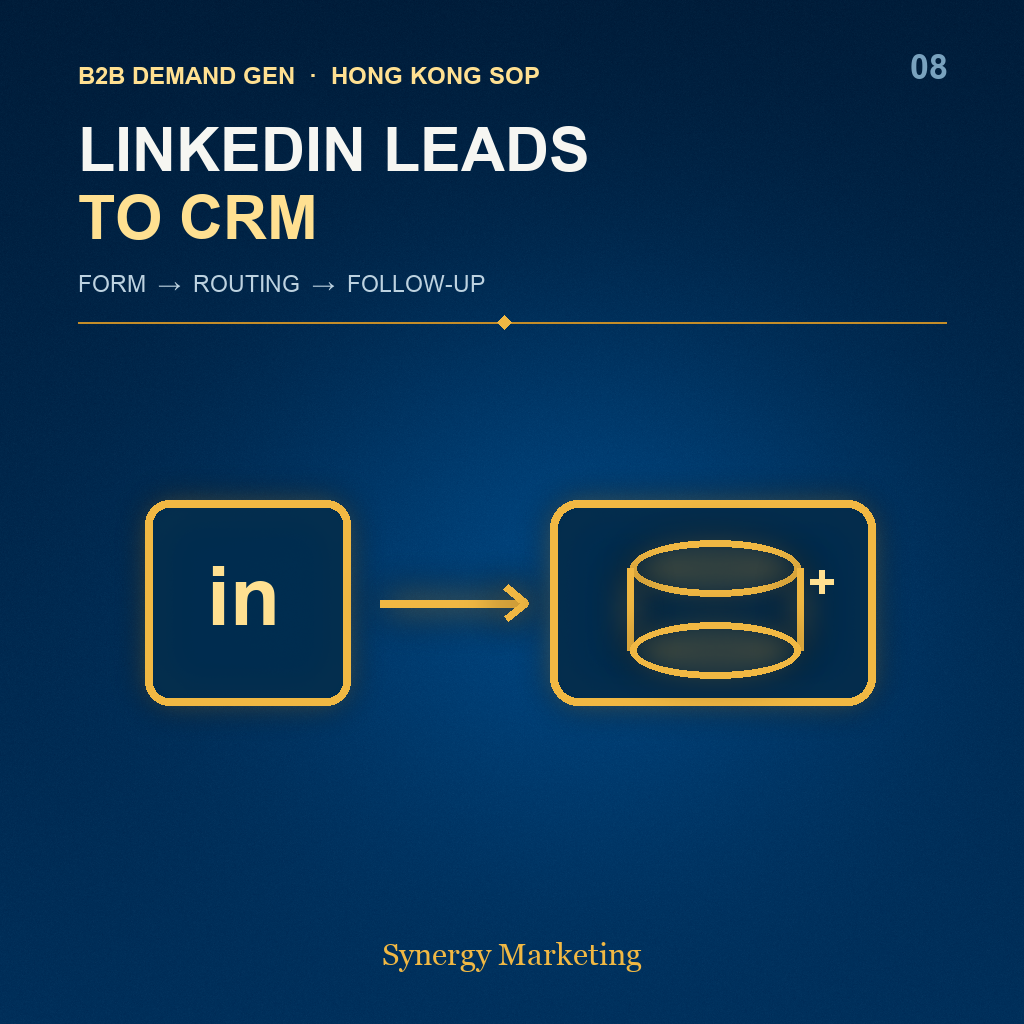 LinkedIn Lead Gen Form to CRM workflow for Hong Kong B2B